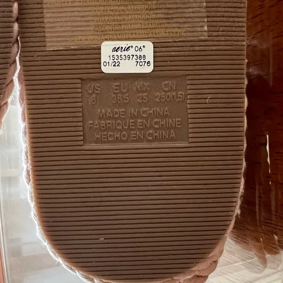 Aerie Rope Sandal Blush Pink Size 8 NWT - Picture 7 of 9
